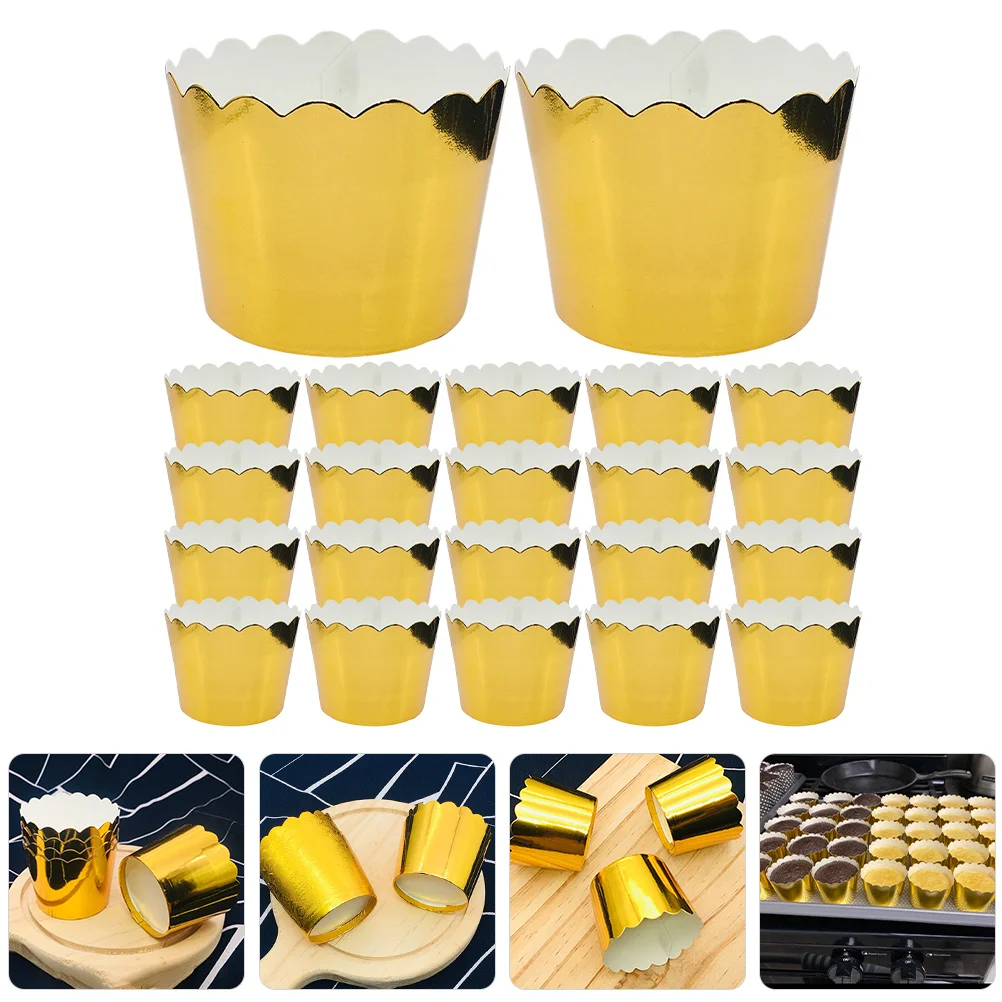 100 одноразовых бумажных формочек для кексов с покрытием