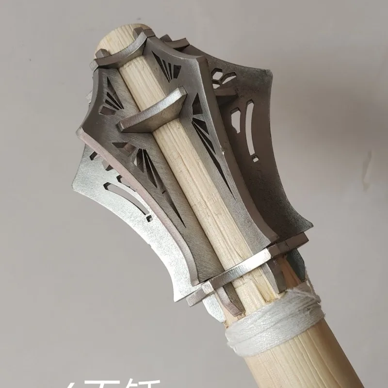 8-Blade Design War Hammer Hand-Forged Medieval Steel Mace Multifunctional Steel Construction Stainless Steel Hand Tools