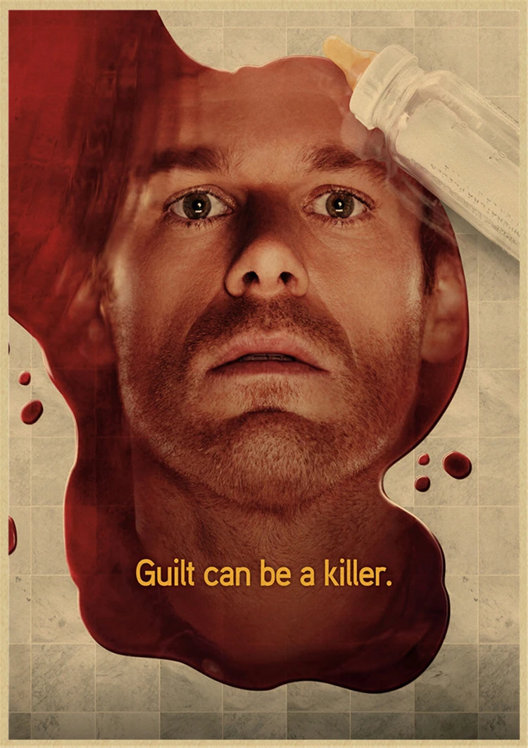 Dexter Morgan TV horror series vintage kraft poster vintage art living room home decoration painting