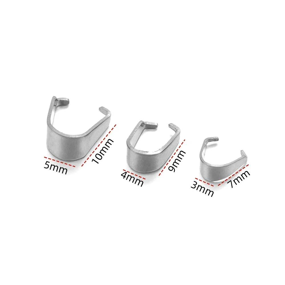 100pcs Stainless Steel Clasps Bails Charm Melon Seeds Buckle Pendant DIY Necklace Bracelet Connectors Jewelry Findings