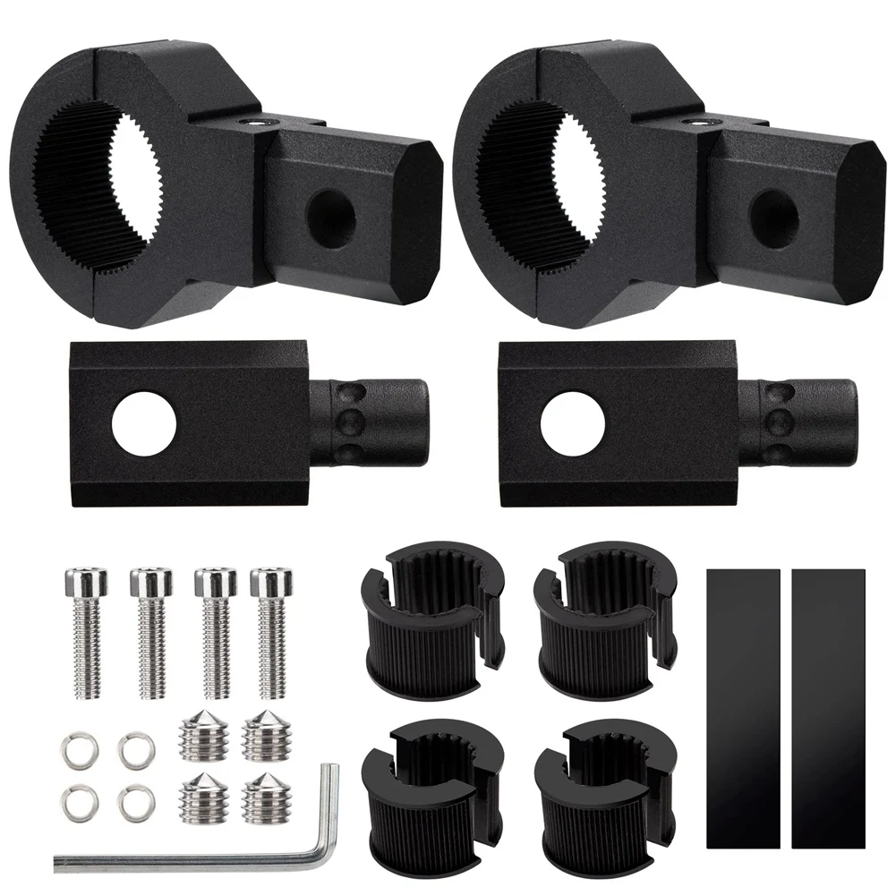 Excellent-2Pc Light Bar Mount Kit 28-50Mm Universal Work Light Tube Clamp Mounting Bracket Rotatable 360° For Motorcycle Crash B