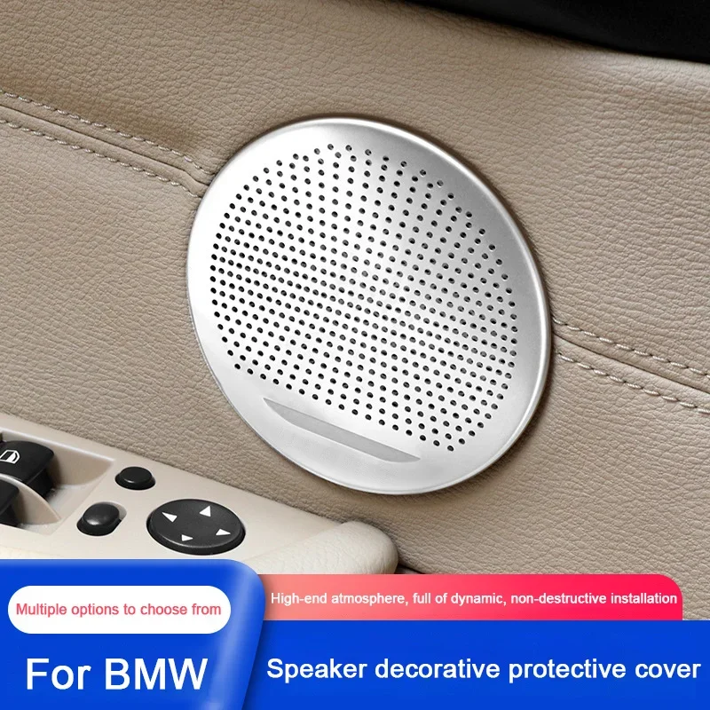 

For BMW 5GT X3 X4 X5 X6 E70 E71 F07 F25 F26 Stainless Steel Car Door Speakers Stereo Decorate Cover Speaker Trim Horn Frame