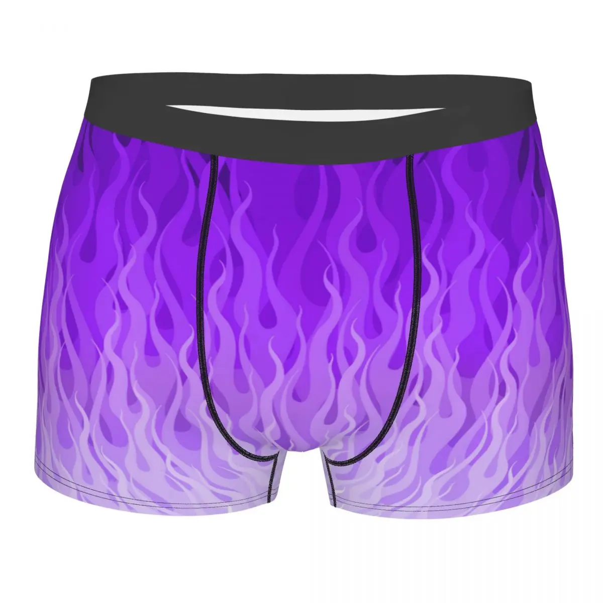 

Custom Novelty Purple Burning Fire Flames Pattern Boxers Shorts Panties Men's Underpants Comfortable Briefs Underwear