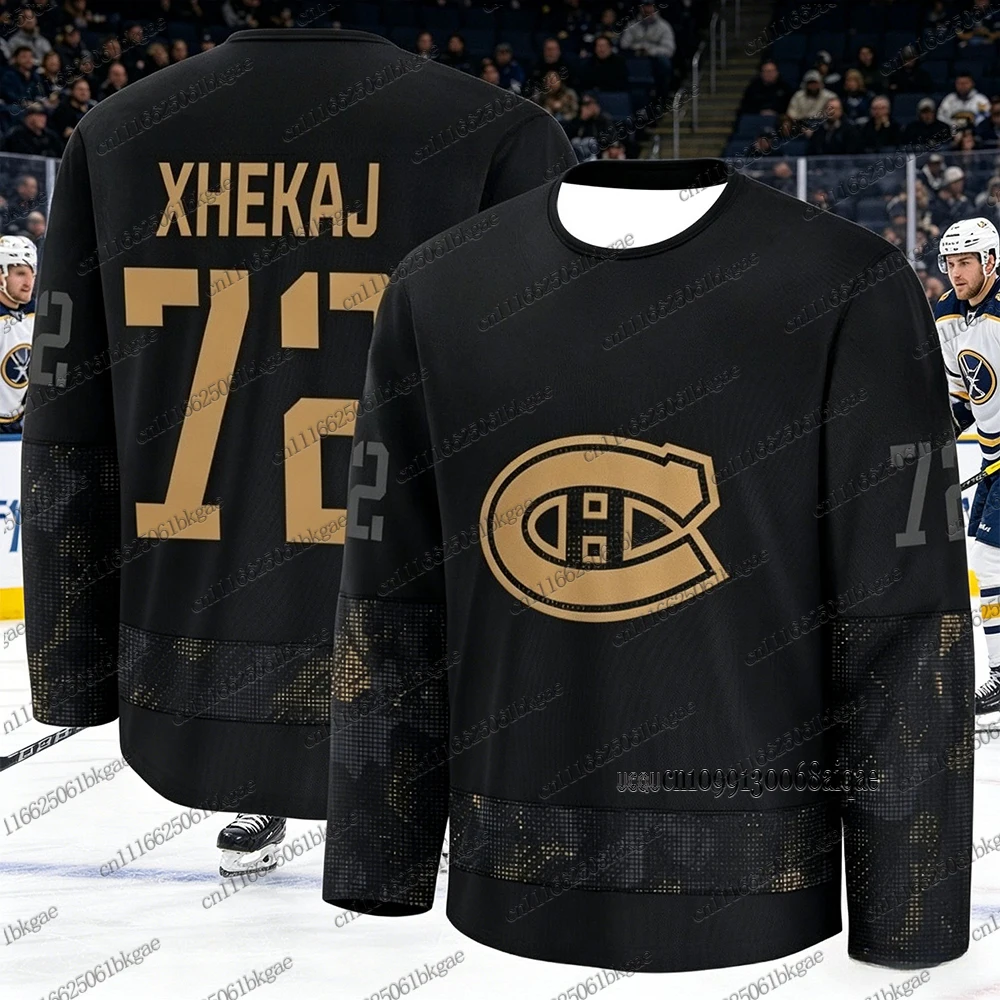 Herbst-Winter Neue Eishockey-Trikots für Herren Montreal Canadie Schwarz-Goldene Hockey-Trikots Damen Herren Lässige Langarm-Trikots – Detail 16