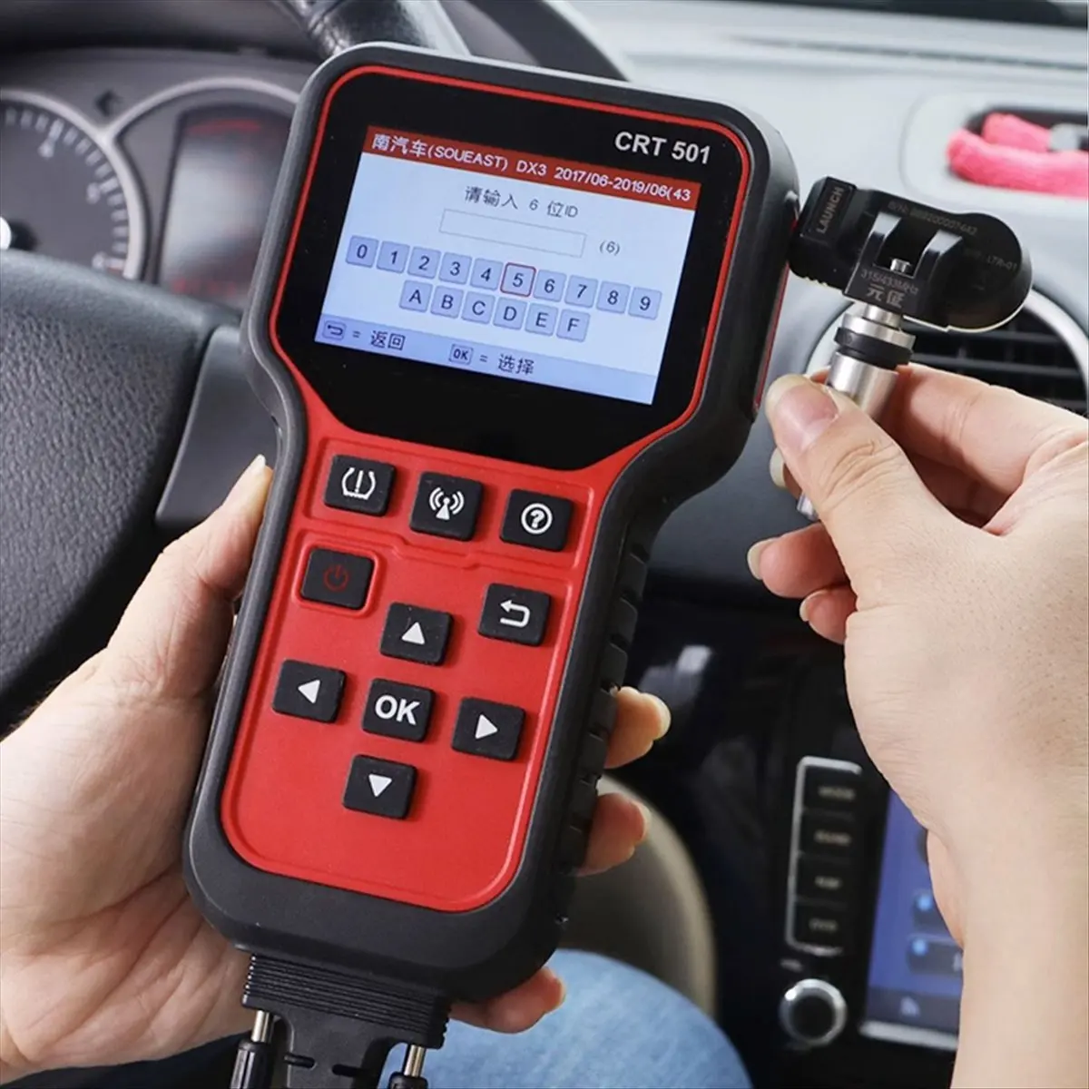 !DT~D1048CRT501 PK TSGUN Tire Pressure Monitor System Activate Diagnostic Tool Read Write TPMS 433/315MHZ 2-in-1 -Sensors (US)