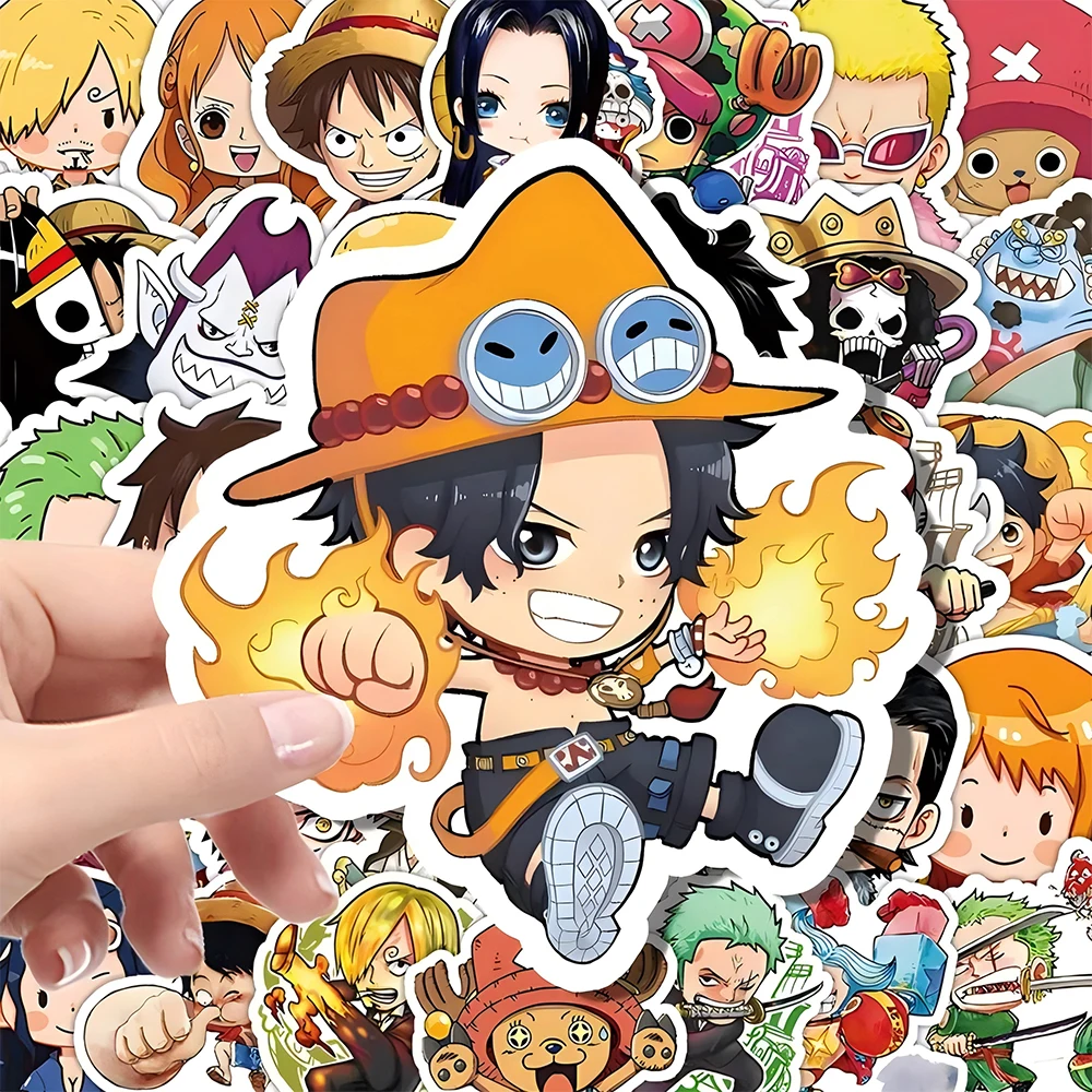 s 51-102pcs One Piece Cute Cartoon Stickers DIY Skateboard Phone Case Laptop Motorcycle Waterproof Cool Anime Sticker Decals Toy - view 5