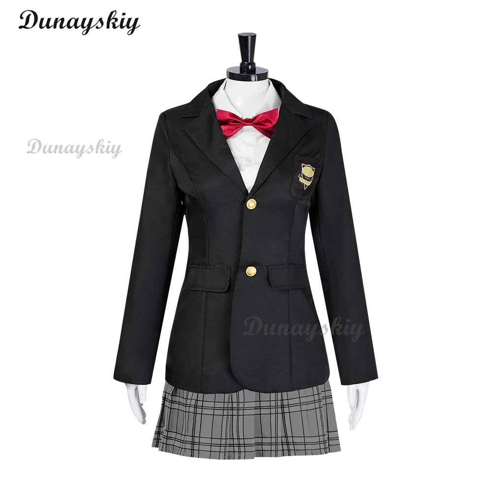 Anime Movie Bill Cosplay Gogo Yubari Costume JK School Uniform Dress Lolita Cos Long Black Wigs With Weapon Props For Halloween