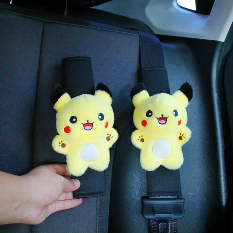 أنيمي بوكيمون بيكاتشو منصات الكتف حزام أمان السيارة الديكور لطيف حزام الكتف الإبداع الملحقات هدايا العيد #2