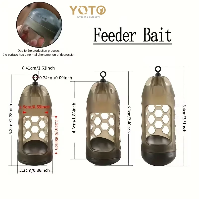 YOTO Alimentador carpfishing lastrado – Polímero HD con tapa abatible - imagen 4
