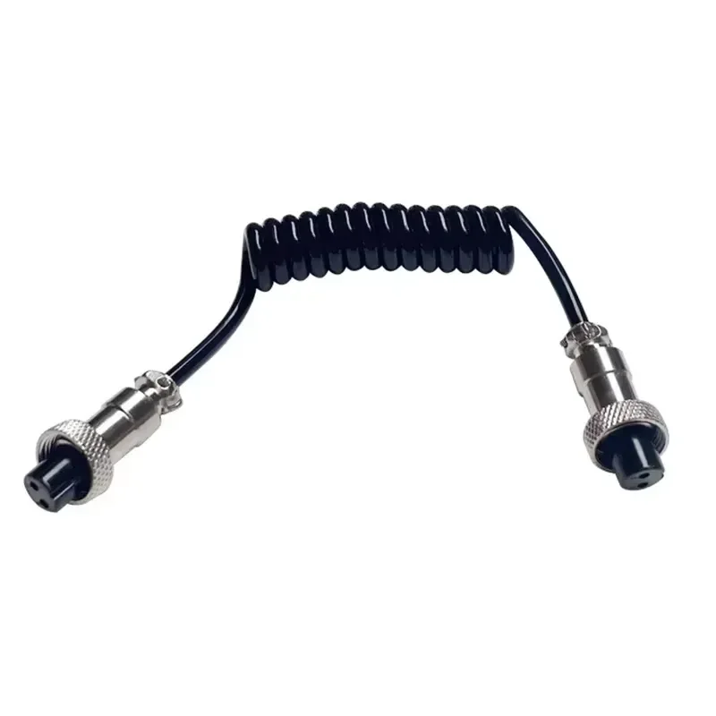 2 3 4 5 6 7 Pin GX12 Aviation Plug Spring Wire Female to Female Head Telescopic Line GX12 Straighten 30/50/100cm Spiral Cable