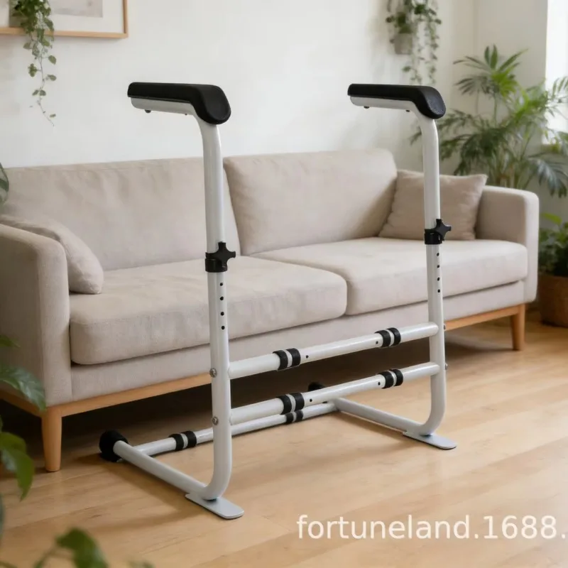 Sofa Armrests Adjustable Height 72cm White Non Slip Standing Aid For Elderly Disabled Support Rail Assistive Device