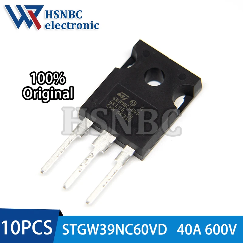 

10PCS STGW39NC60VD GW39NC60VD TO-247 40A 600V IGBT Power Transistor 100% New Original