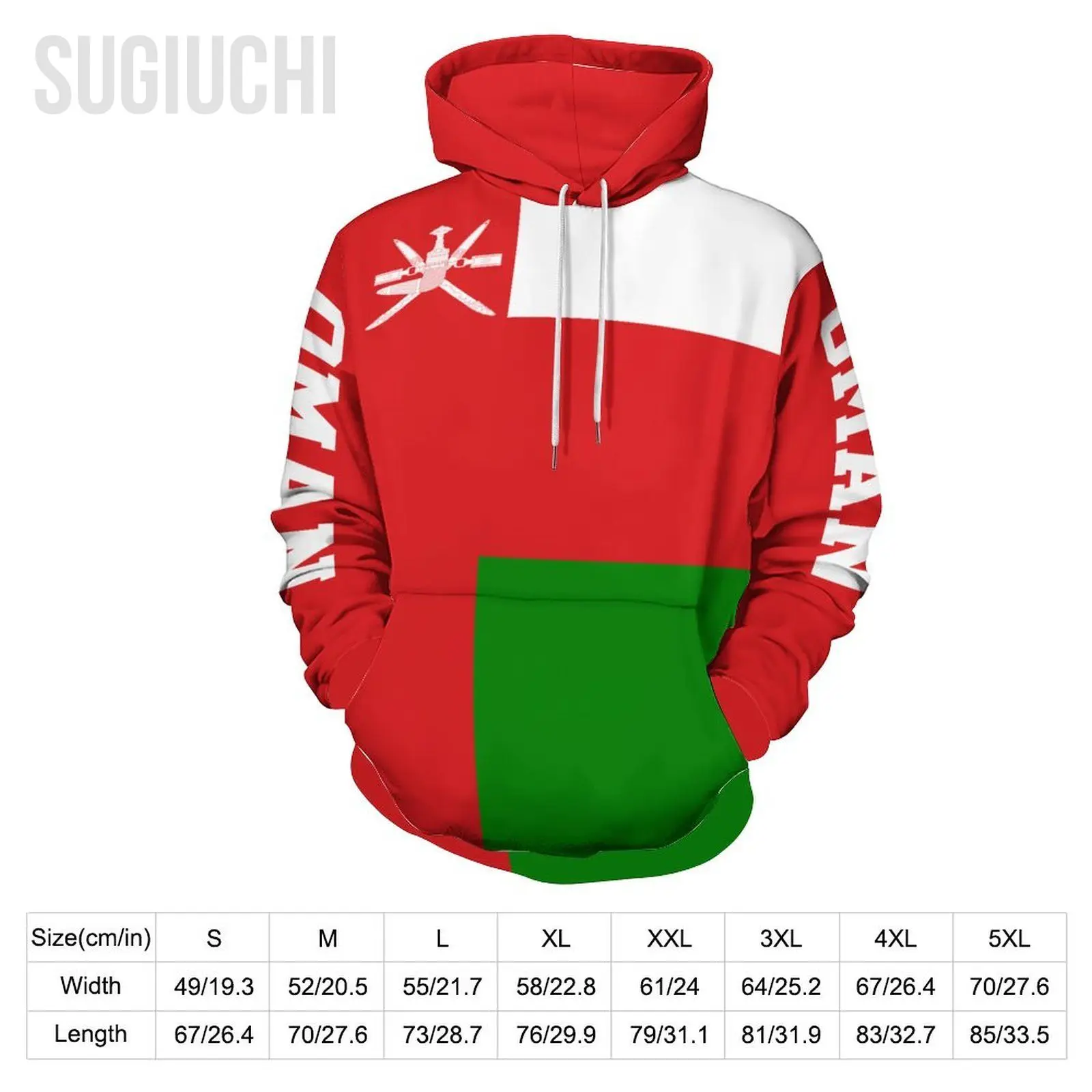 Unisex 3D Hoodie Oman Flag Men Women Polyester Harajuku Sweatshirt Pullover Hoodies Casual Cool