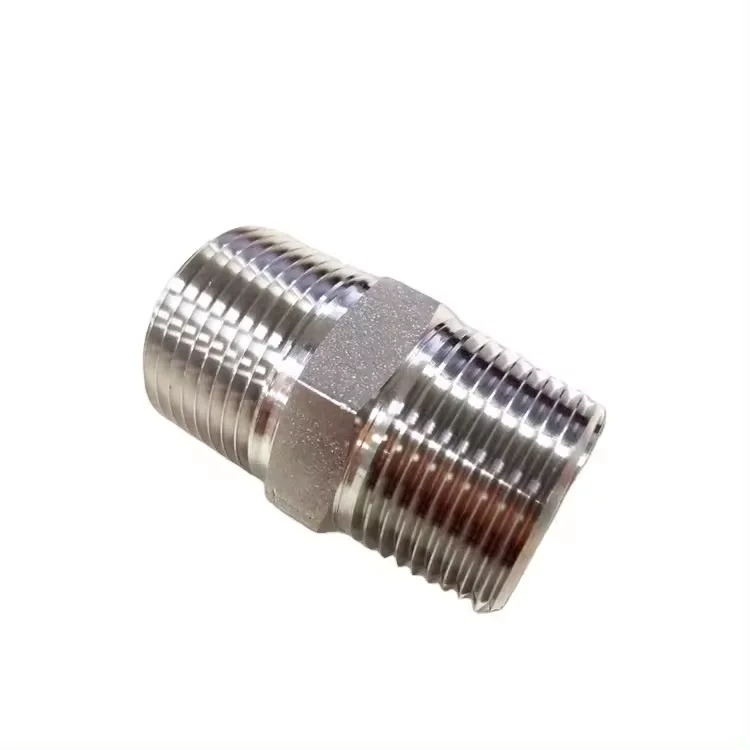 1/8in 1/4in 3/8in 1/2in 3/4in Instrumentation Pipe Fittings Stainless steel 316/316L Monel Duplex Male Thread NPT Hex Nipple