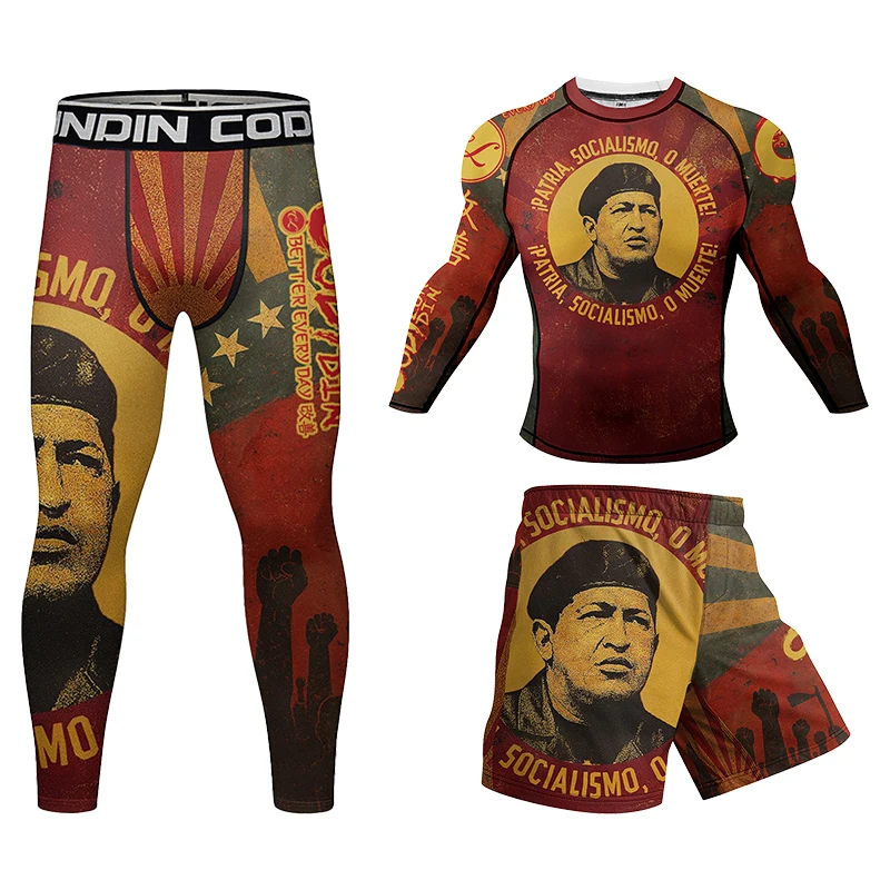 

Cody новые боксерские трикотажные изделия, шорты для тайского бокса, компрессионная рубашка для Бjjj + комплекты брюк, сублимированные рашгарды для джиу-джитсу, зеленые спортивные костюмы