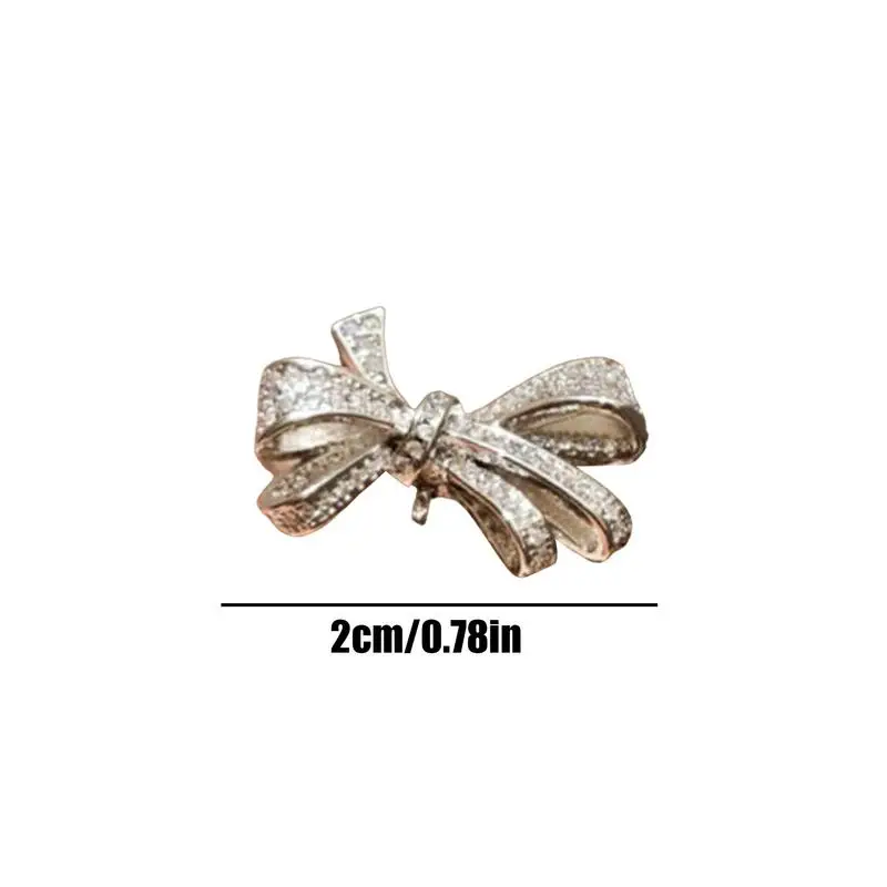 Открытые вкладыши для ушей со стразами, клипсы для наушников, стразы в форме банта, изысканные украшения для наушников с открытыми ушами, ювелирные изделия для школы