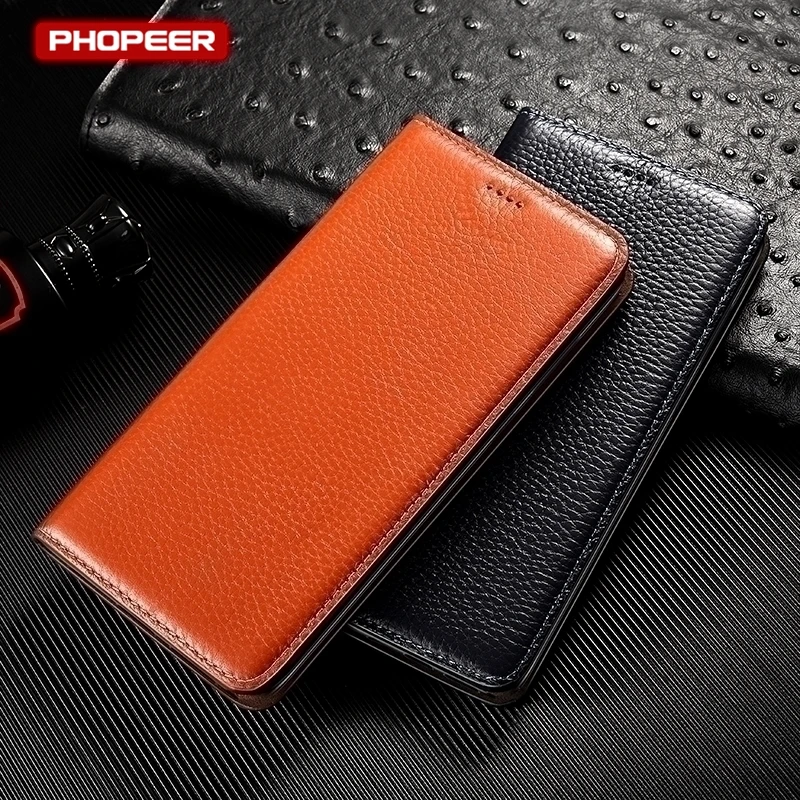 Genuine Leather Case For OPPO A52 A53 A53s A54 A54s A55 A55s A56 A57 4G 5G Flip slot Magnetic wallet Holder book Phone Cover.