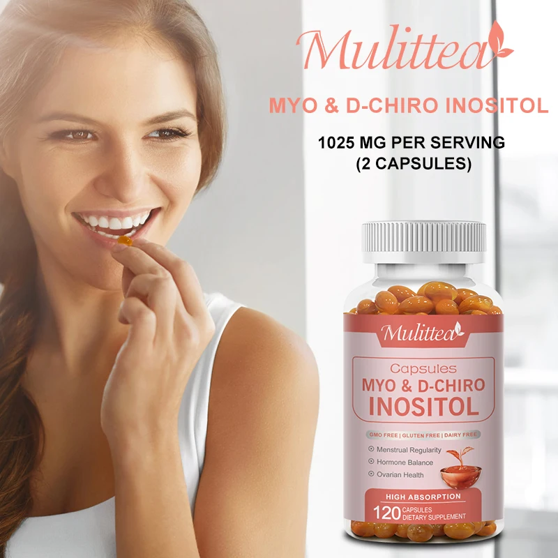 Mulittea Premium Inositol Capsules Promotes Hair Growth Balance Hormone & Regulates Hormonesand Healthy Ovarian Function