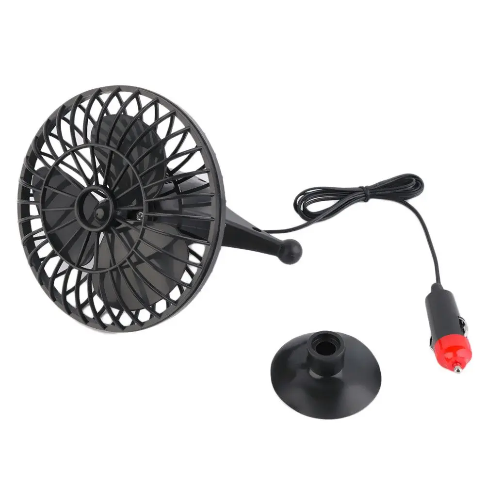 Portable Oscillating 4 inch Dashboard Vehicle Caravan Car Air Conditioner 12V Car Fans Suction Cup Fan