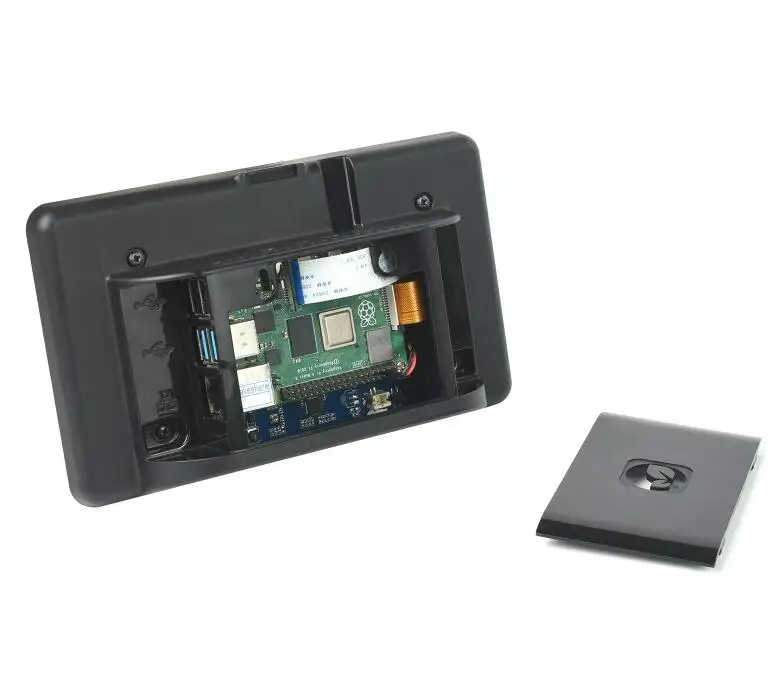 Waveshare Display touch capacitivo da 7 pollici per Raspberry Pi, con custodia protettiva e fotocamera frontale da 5 MP, 800×480, DSI