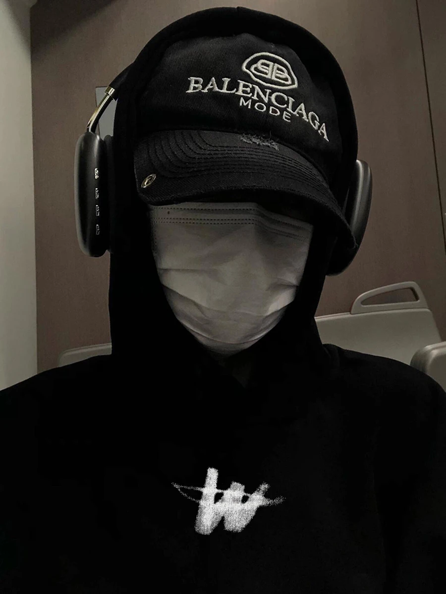 

2025 New American Sle Fce Lined Oversized Hoodie Couple Matching Autumn Winter Men's Sweatirt Warm Cotton Polyester