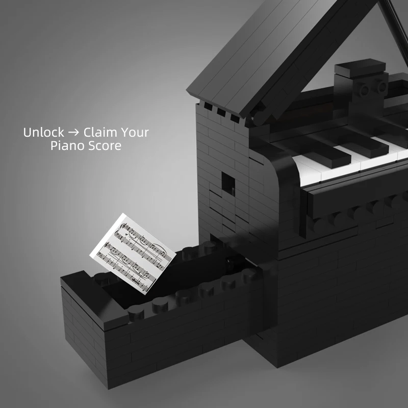 Bouwsteen Piano Puzzeldoos Ontgrendelend speelgoed, Verrassingsopbergvak, Ideaal cadeau voor kinderen en volwassenen, Leuke leerervaring