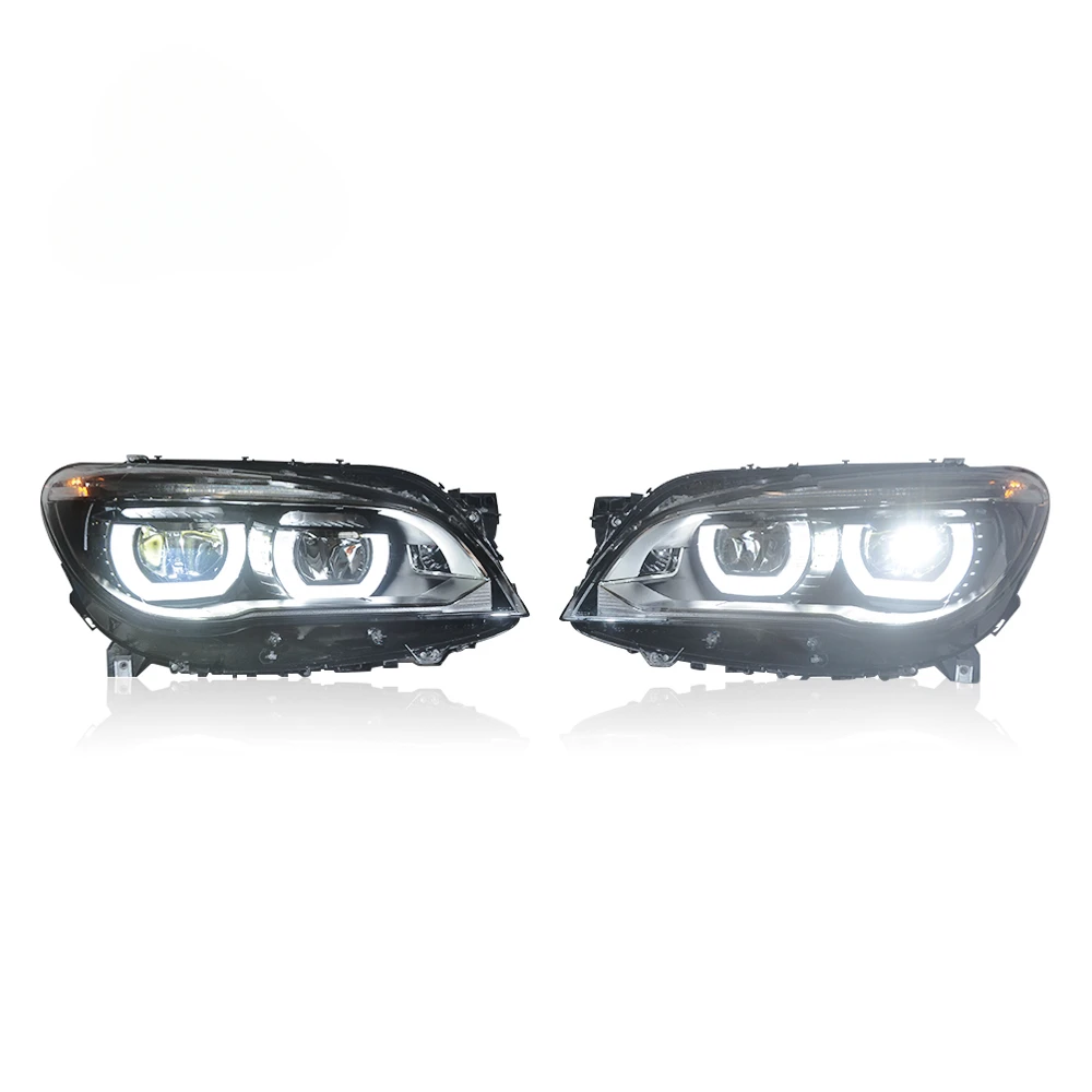 Modify F01 Headlight for 2012 2013 2014 7' F02 F01 Upgrade LED Headlight Fit 730Li 740Li 750Li 760Li X Drive Facelift LED  Bulb