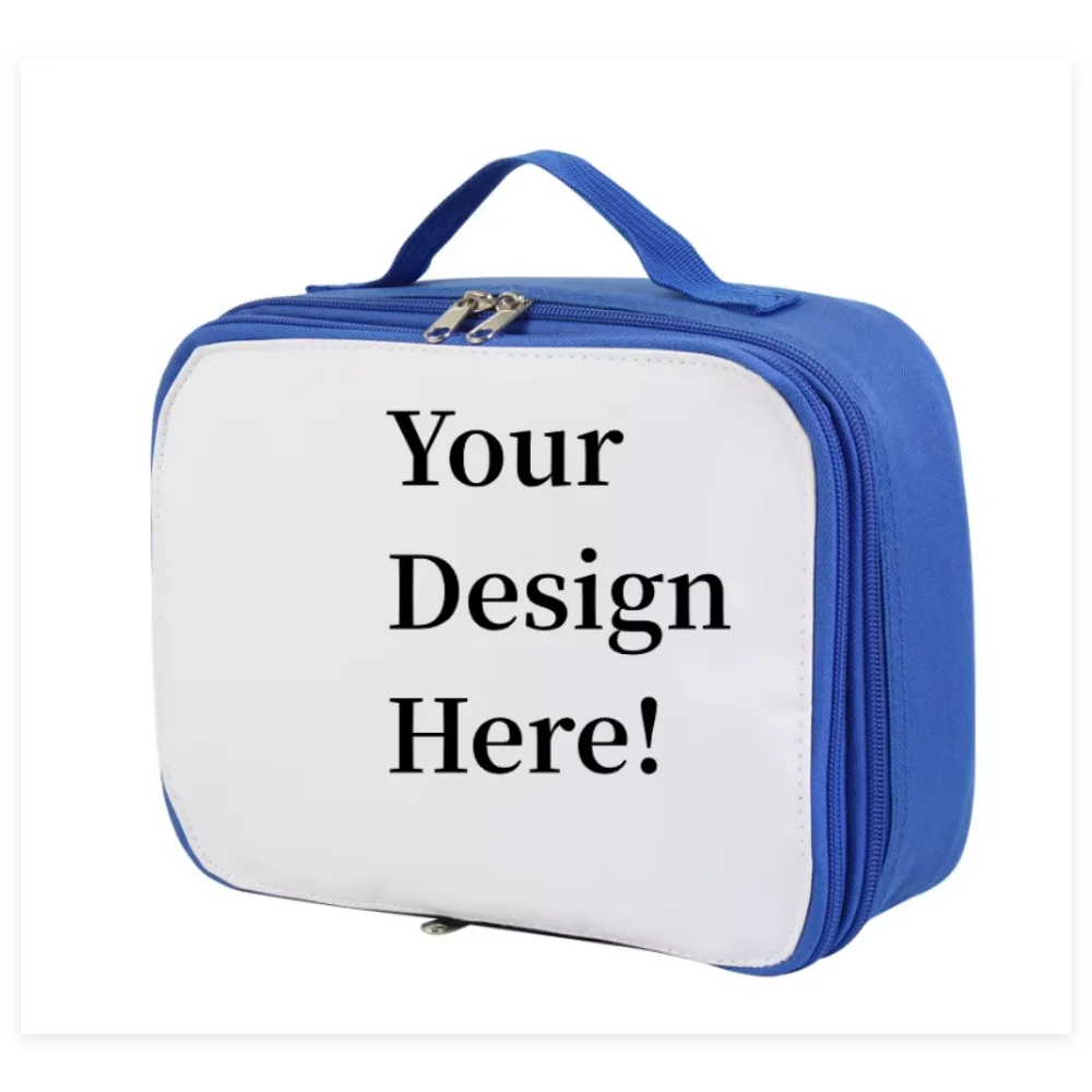 Individuell isolierte Lunchtasche, tragbar, handgehalten, wasserdicht, Thermo-Kühlbox, Lebensmittelbox für das Schulbüro, mit einzigartigem Logo-Design-Druck