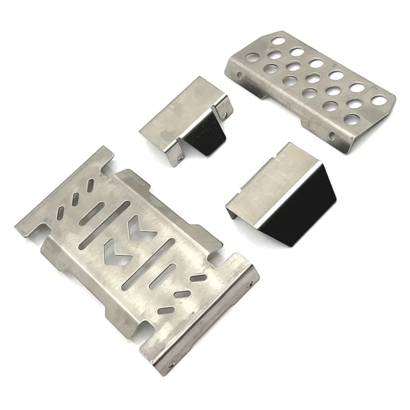 Metal Stainless Steel Bumper Chassis Armor Protection Skid Plate for 1/10 YK4106 YK4107 Upgrade Parts Kit RC Model Crawler Car