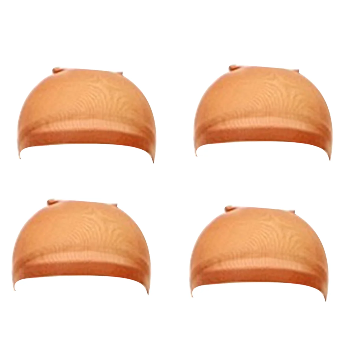 Transparente HD Wig Cap, Cap Meia Nylon fino, Multifuncional Capas convenientes, marrom, 4 pcs