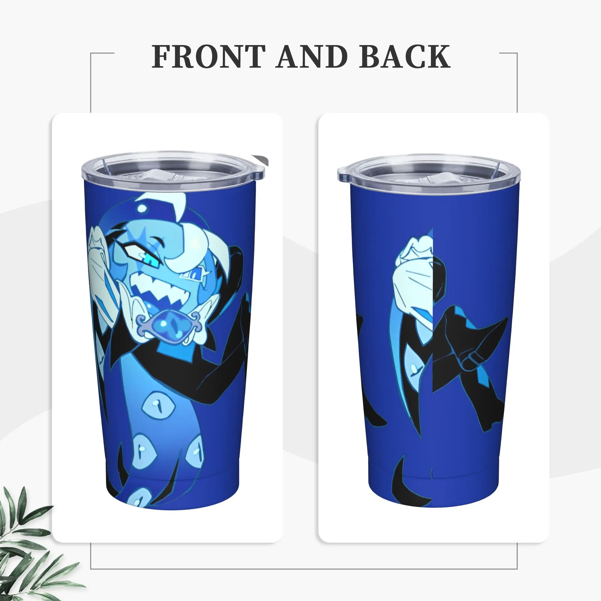 Shadow Milk Cookie Run Kingdom Tumbler Vacuum Insulated Anime Coffee Cups Stainless Steel Office Home Mug Water Bottle, 20oz