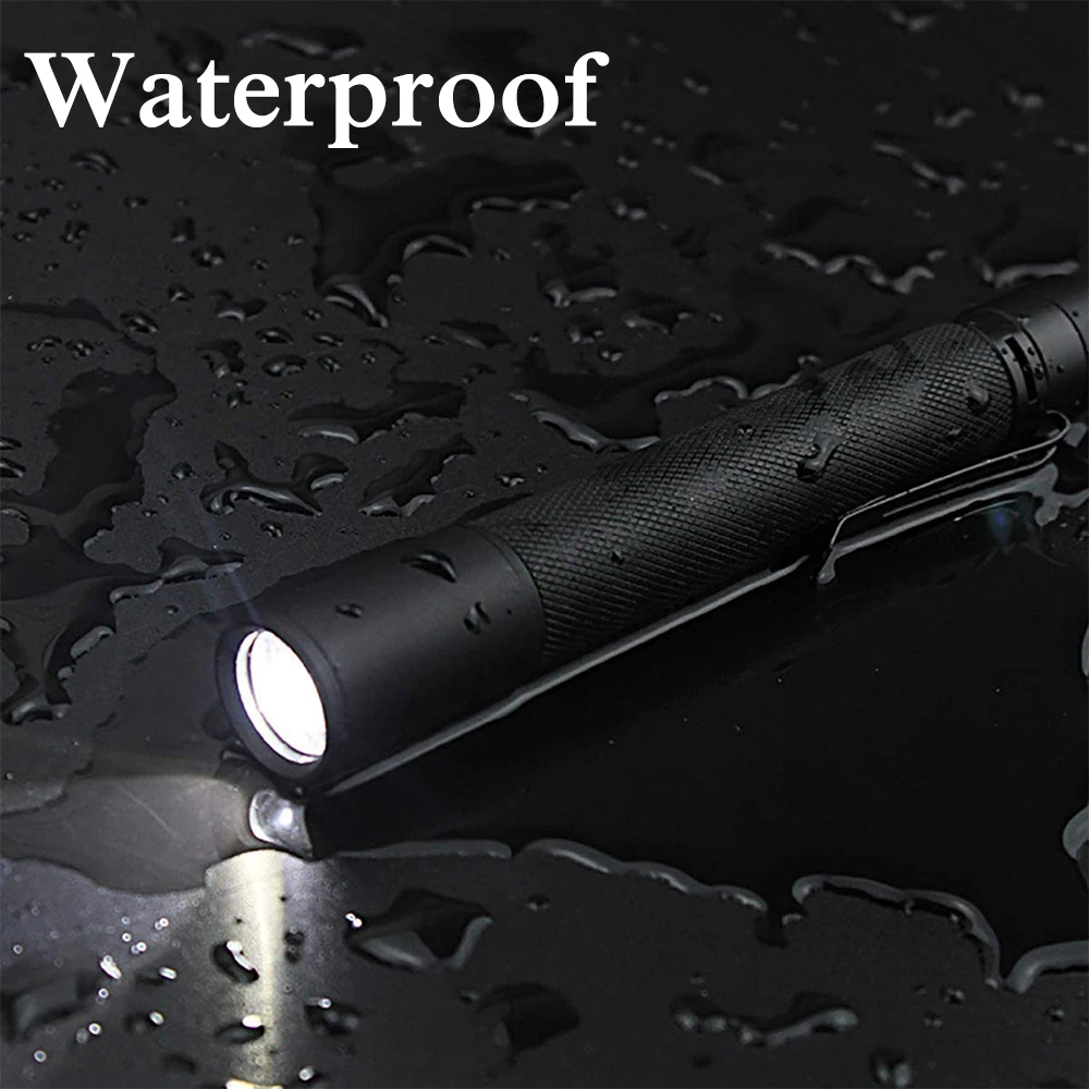 LED Flashlight Portable Pen Light 3 Lighting Modes Mini Pen Flashlight Pocket Emergency Flashlight Small Torch with Clip