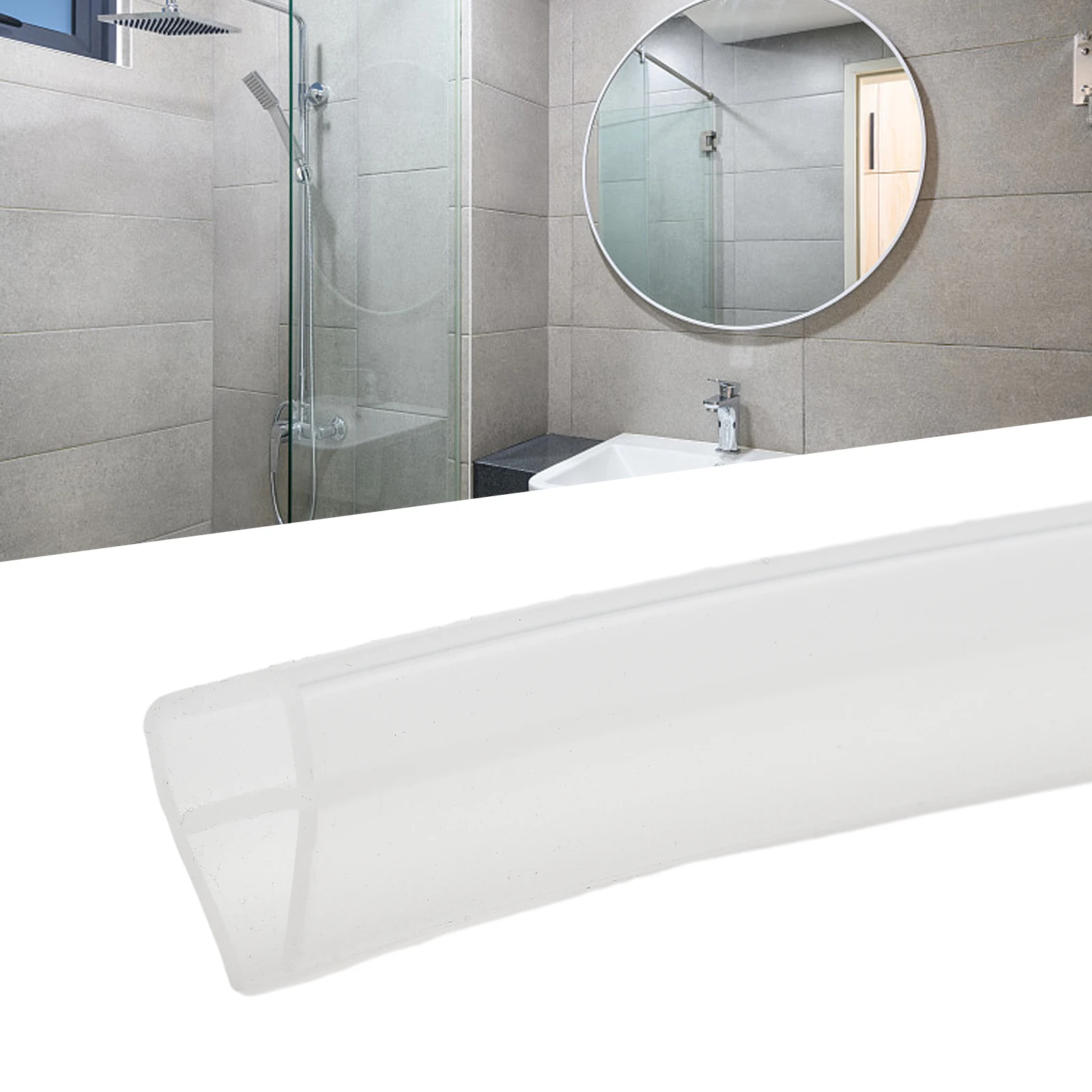 Strisce sigillanti per porte in vetro a forma di F/U Strisce meteorologiche per doccia da bagno in silicone Tappo antispiffero Sigillatura per porte per balconi da ufficio 6/8/10/12mm