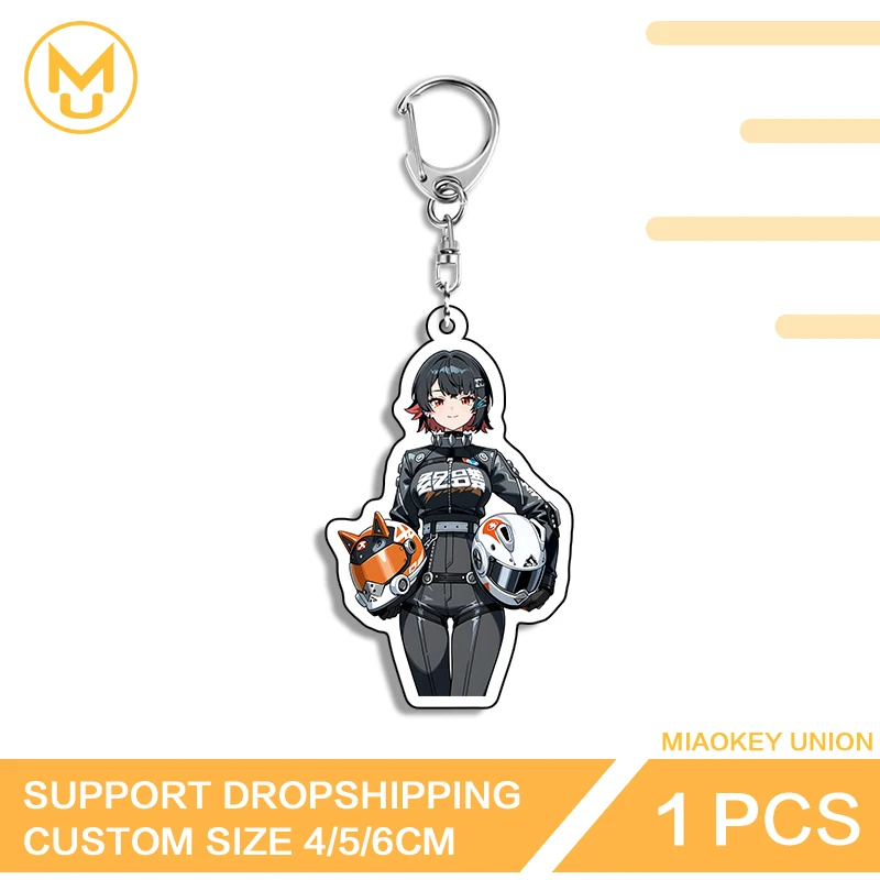 Jane Doe Zenless Zone zero Key Chain sexy racing girl Double sided keyring Unique Jewelry DIY decoration for Keepsake Gift