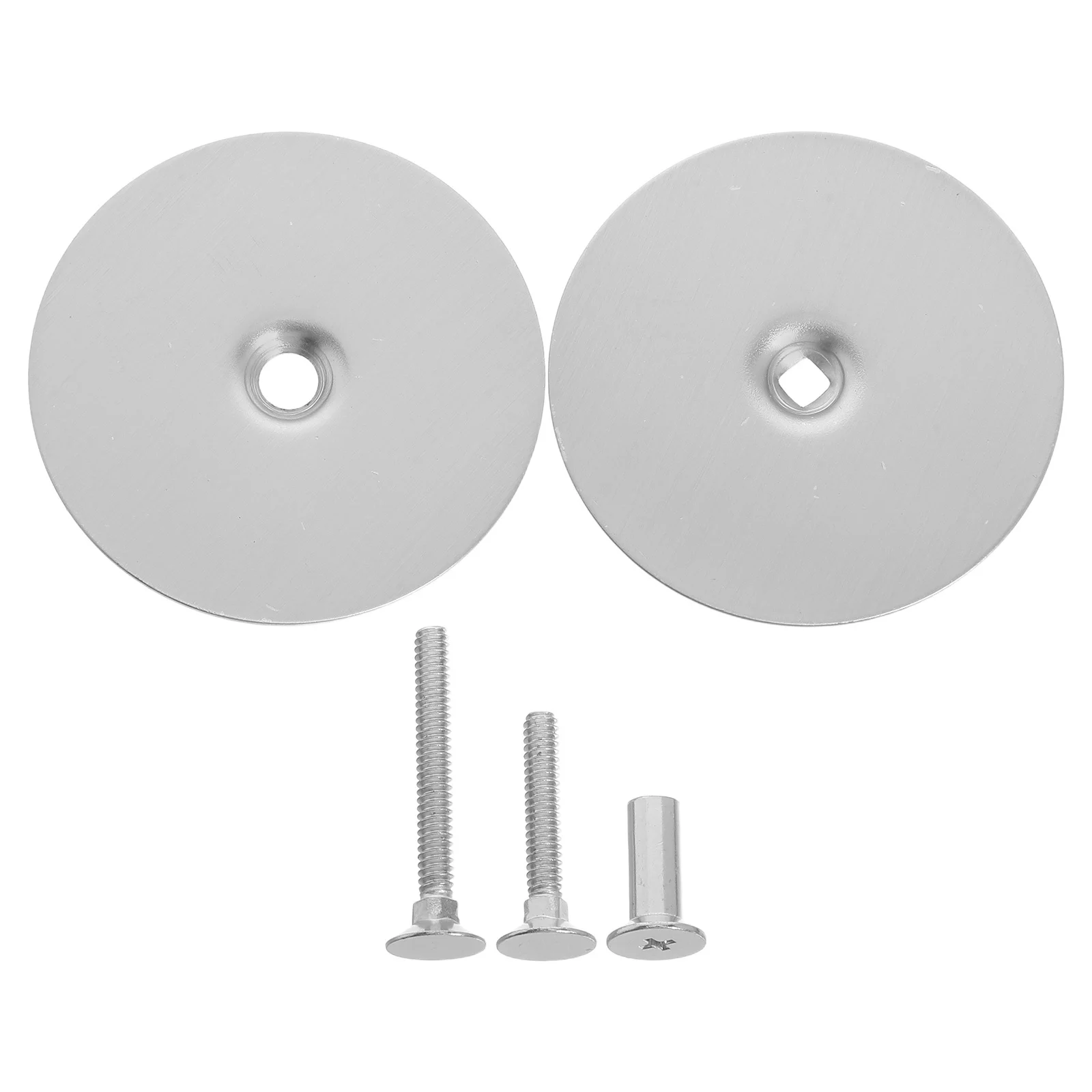 

2Pcs Door Hole Cover Plate Stainless Steel Round Deadbolt Cover Plate 67mm Door Knob Hole Filler Home Security Repair