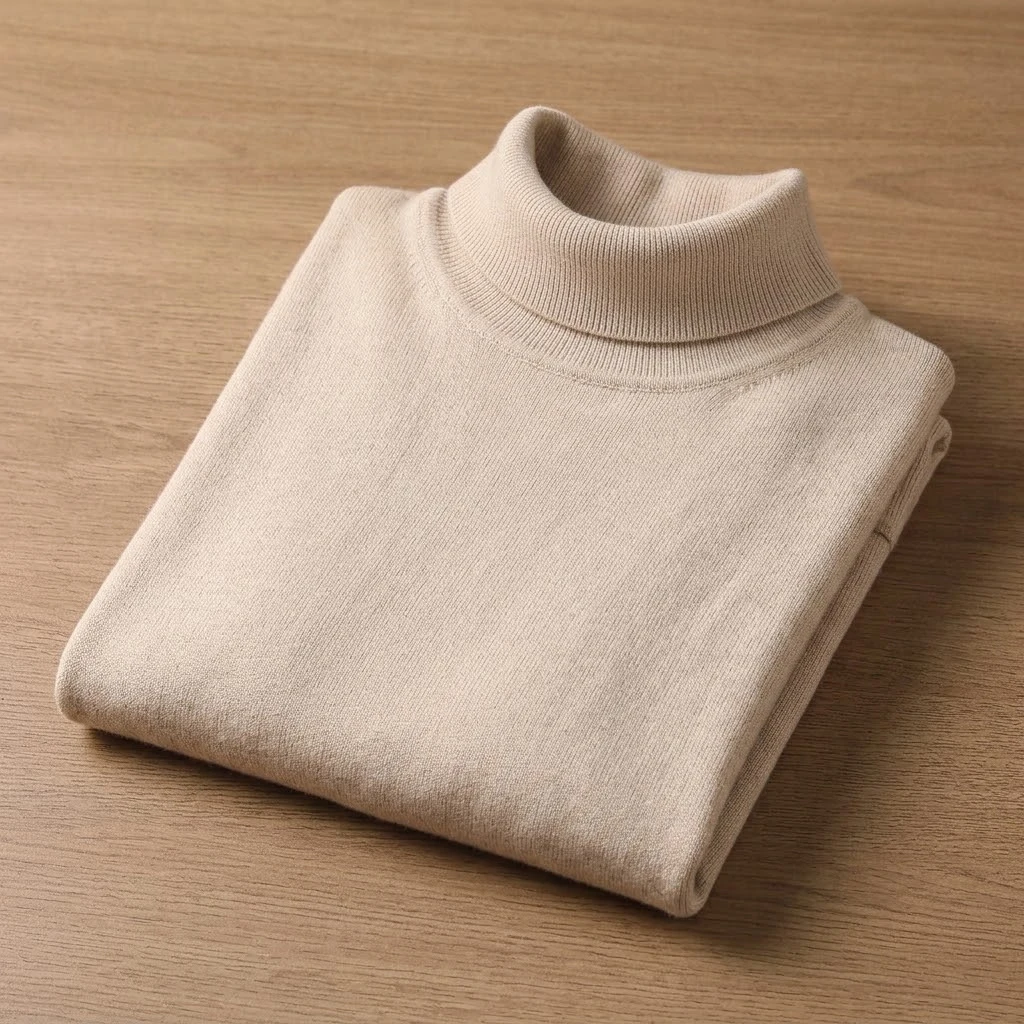 Herren Rollkragenpullover aus Strick, Herbst, lässig, schmal geschnitten, warm, langärmelig, klassische Thermo-Winterkleidung für Herren, Mäntel – Detail 12