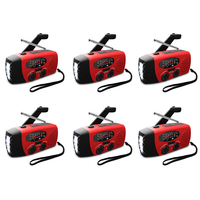 REPLA-6X Led Flashlights Hand Crank Dynamo Powered AM/FM/NOAA Radio Emergency Rescue LED Flashlight Emergency Power Supply