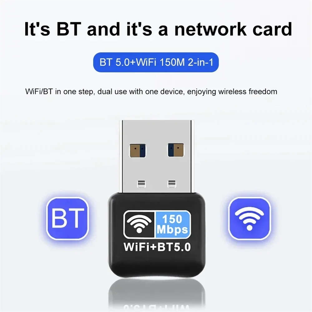 

150Mbps Bluetooth 5.0 Wifi Adapter 802.11b g n ac USB Wifi Adaptador For PC Win7 8 10 11 wireless wifi adapterL