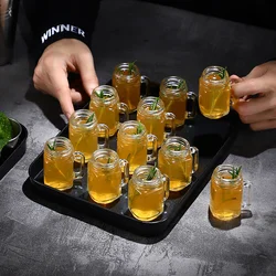 4 Pcs Lot Mini Cocktail Glass Mason Jar Party Glamour Wine Glasses Female Glassware Depth Bomb Smoothie Juice Cup Dropshipping