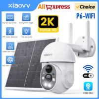 Outdoor 3MP Wireless 2-lens Solar Camera WiFi PTZ Camera with Built-in Battery Video Surveillance Camera Long Time Standby iCsee