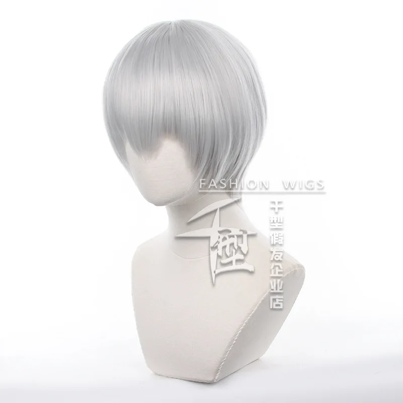 Spel Nier:Automata Yorha Nr. 9 Type S Cosplay Pruik Zilver Wit Haar Hittebestendige Synthetische Halloween Feestaccessoires Rekwisieten