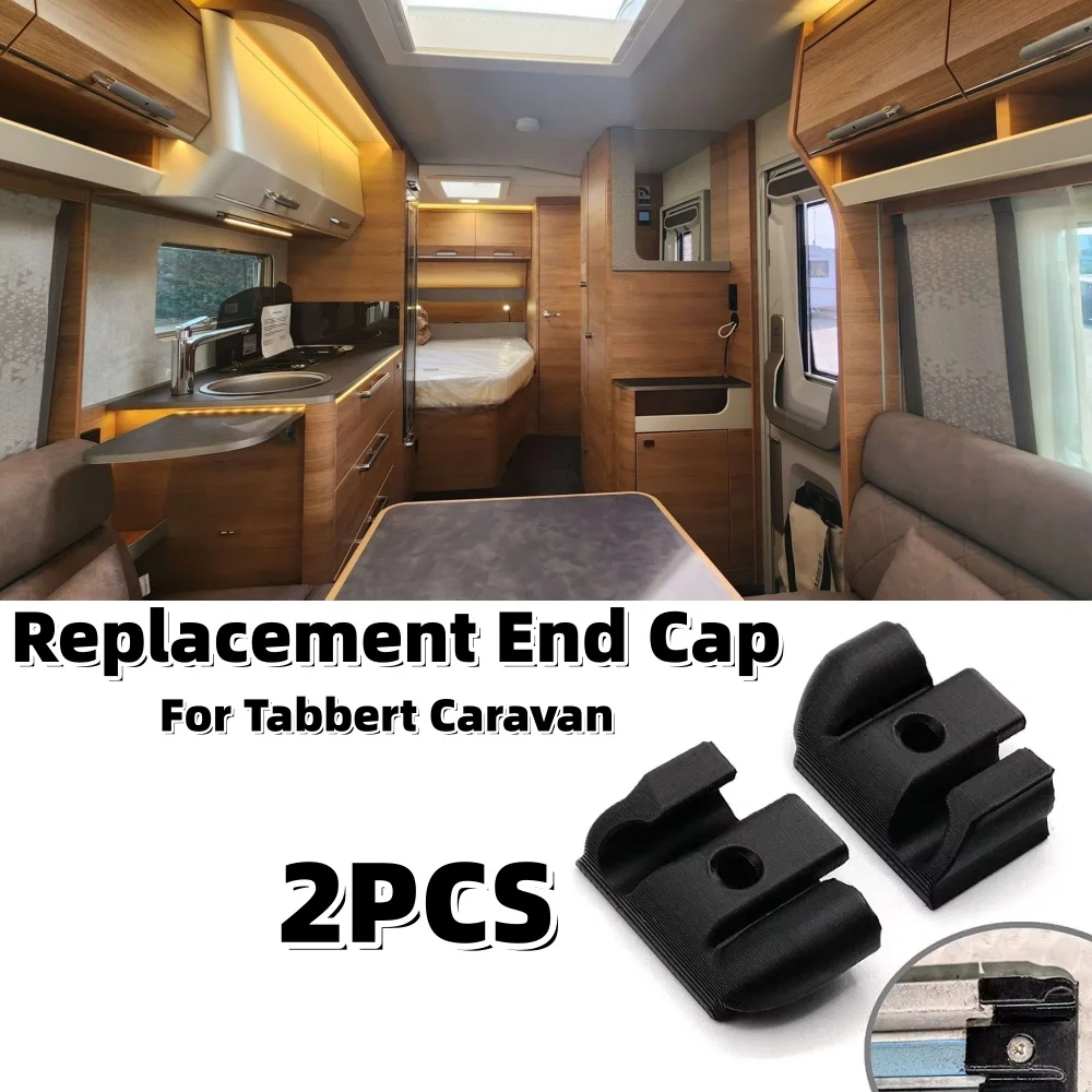 

2PCS RV End Caps Piping Trim Strip Trim Moulding For Tabbert White Black Replacement Mortorhome Caravan Trim Strip Accessories