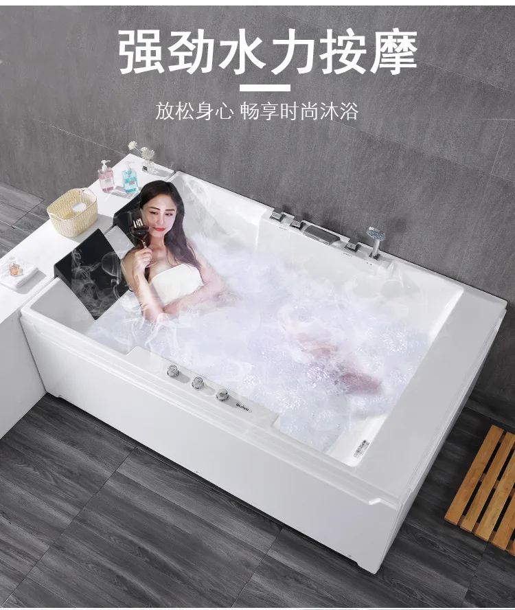1.7 meters 1.85 meters double bathtub massage surfing freestanding acrylic couple constant temperature heating luxury bathtub
