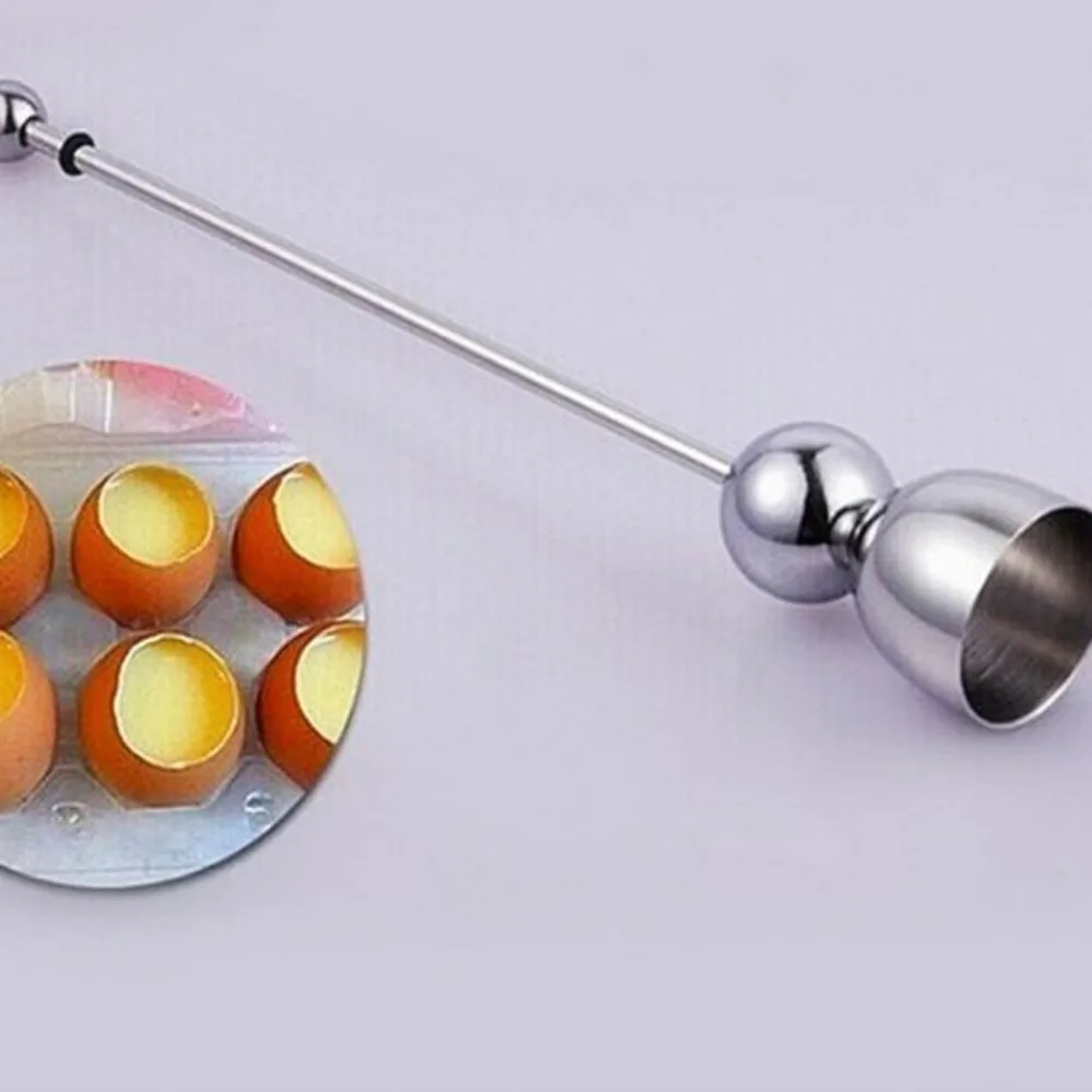 2pcs Stainless Steel Egg Topper Cracker Practical Multifunction Egg Cracker Separator Professional Egg Knocker Opener