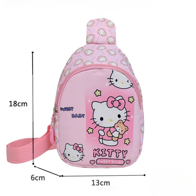 Bolso de pecho de dibujos animados Kuromi para niños, bolsa de cintura bonita para niños, nuevo