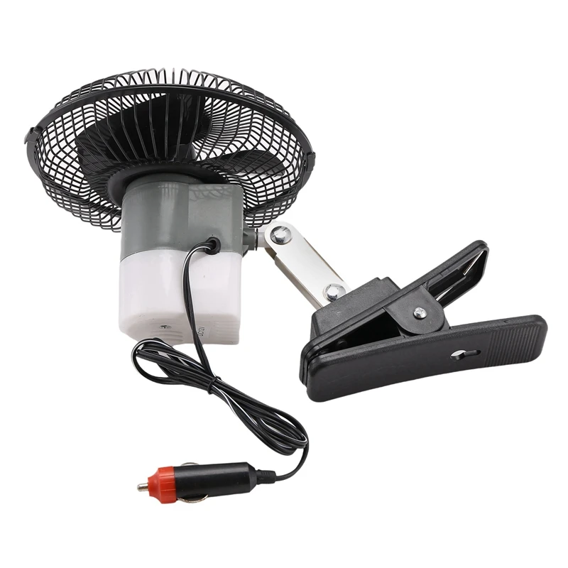 12V Portable Vehicle Auto Electric Car Fan Oscillating Car Cooling Fan Low Noise With Cigarette Lighter