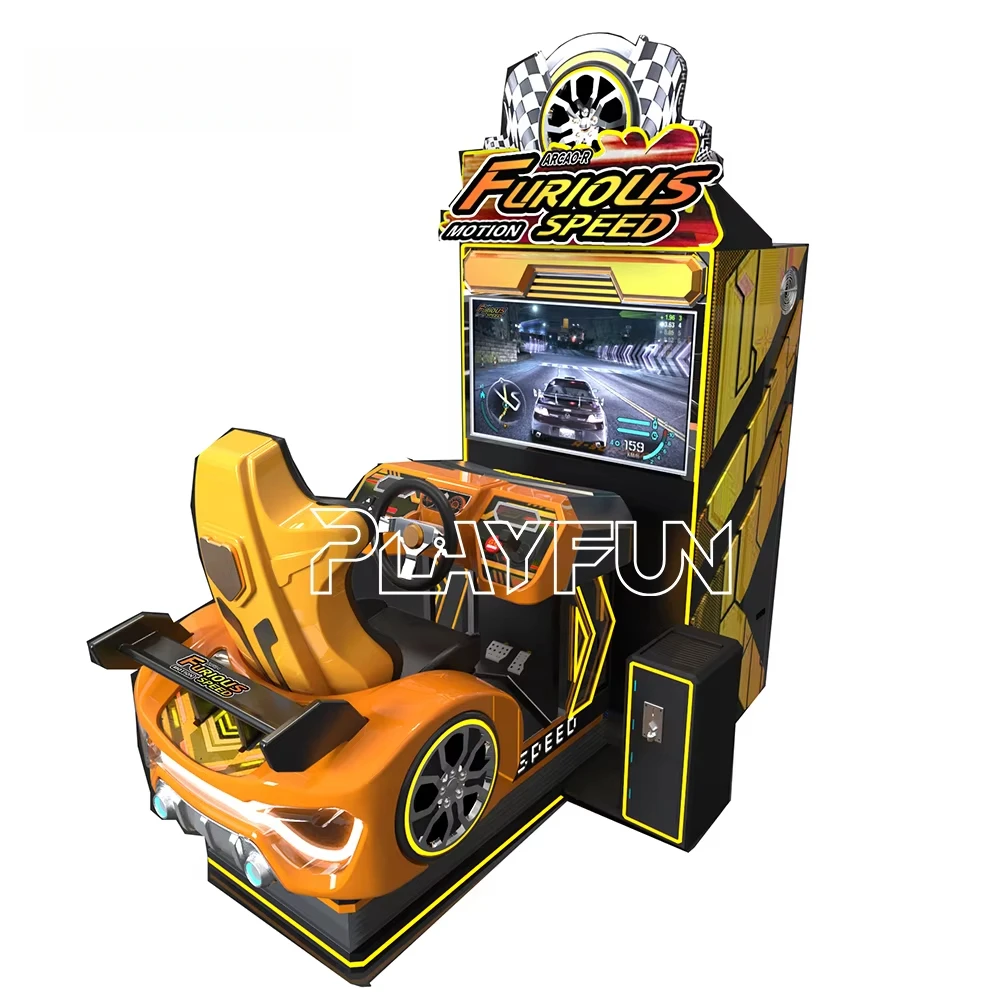 2024 New High Quality Full Motion Furious Speed Simulation Arcade Racing Car Game Machine Driving Cars Simulator Games