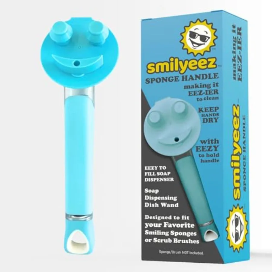 The Original Smiling Handle with Soap Dispensing for Scrub Daddy Reg. TM Sponge and Scrub Moji Sponge