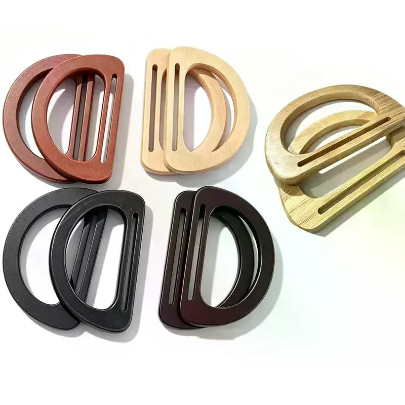 Smooth Natural Wood Arch Bag Handle Easy Install Replacement for DIY Handmade Crochet Knit Tote Bag Crafts