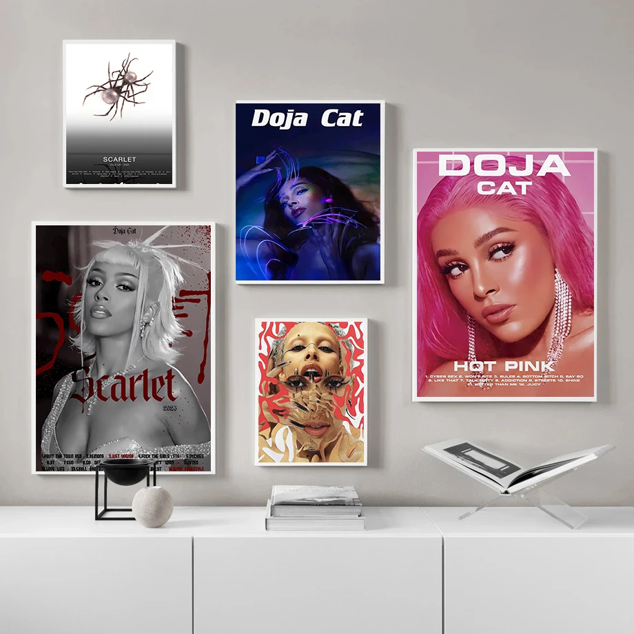 Famous R&B Female Singer D-Doja Cat Posters Music Album Cover Prints Canvas Painting Wall Art Pictures Home Living Room Decor